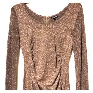 Taupe/Gold Shimmer Dress